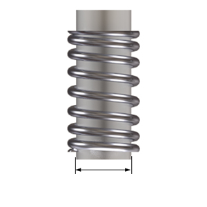 Compression Spring Ø 12mm Length 21mm Wire Strength Ø 1,3mm Steel 3,5 Coils 