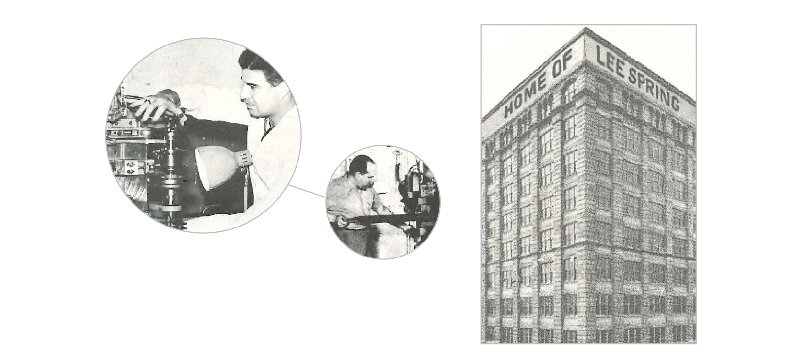 Historical photo of Lee Spring, founded in Brooklyn, New York in 1918