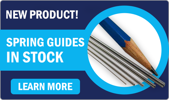 Spring guides for round and flat wire springs